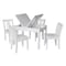 International Concepts Rectangle Table with 4 San Remo Juvenile Chairs, 24 in W, 33.1 in L, 22.2 in H, Wood, White K08-JT2532L-CC105-4 - alternate 2